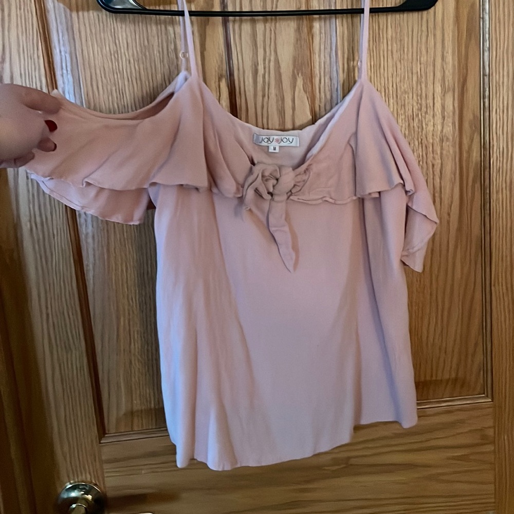 Size medium Joy and Joy tank top with off the shoulder sleeves